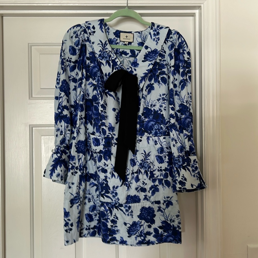 Blue and white Tuckernuck dress